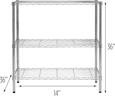 Honey-Can-Do 3-Tier Heavy-Duty Adjustable Shelf Storage Unit - Image 3