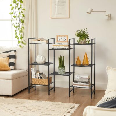 SONGMICS 4-Tier Storage Rack with Adjustable Shelf, Black UBSC034B01 - Image 4