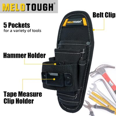 Compact Tool Pouch with Belt Clip and Knife Holder - Image 2