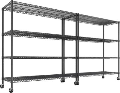 REIBII Heavy Duty Storage Shelves with Wheels