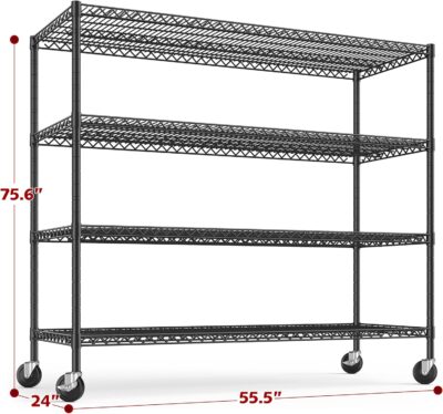 REIBII Heavy Duty Storage Shelves with Wheels - Image 3