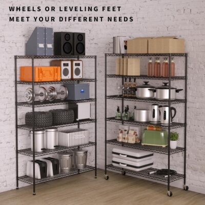 Heavy Duty 6000Lbs Capacity Wire Shelving Unit on Wheels - Image 2