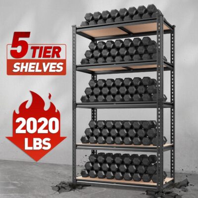 REIBII 2020LBS Heavy Duty Garage Shelving 5 Tier Unit - Image 4