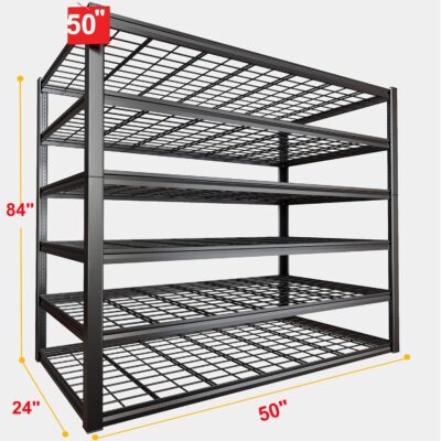 Heavy Duty 6 Tier Garage Shelving, 50" W x 84" H x 24" D - Image 2