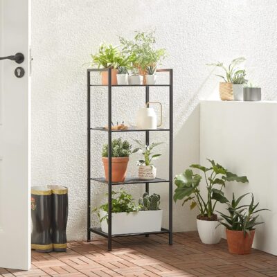 SONGMICS 4-Tier Storage Rack with Adjustable Shelf, Black UBSC034B01 - Image 7